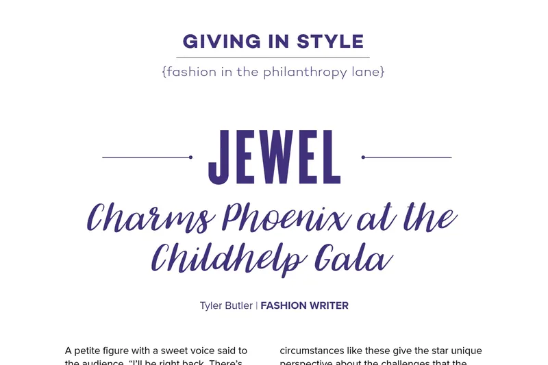 Jewel Charms Phoenix at the Childhelp Gala