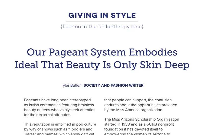 Our Pageant System Embodies the Ideal That Beauty Is Only Skin Deep