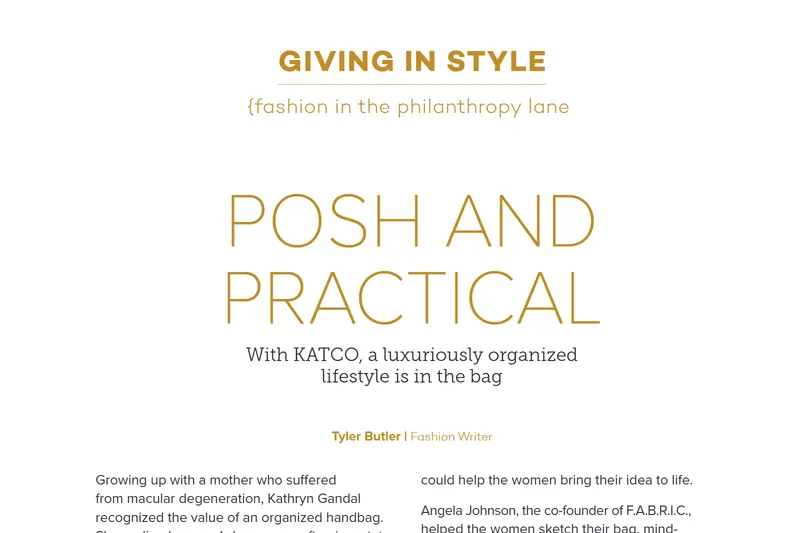 Posh and Practical: KATCO