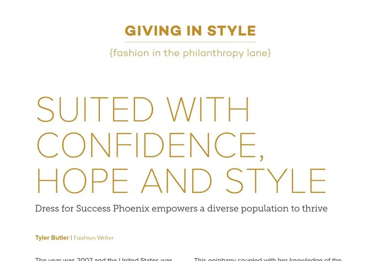 Suited with Confidence, Hope and Style: Dress for Success Phoenix